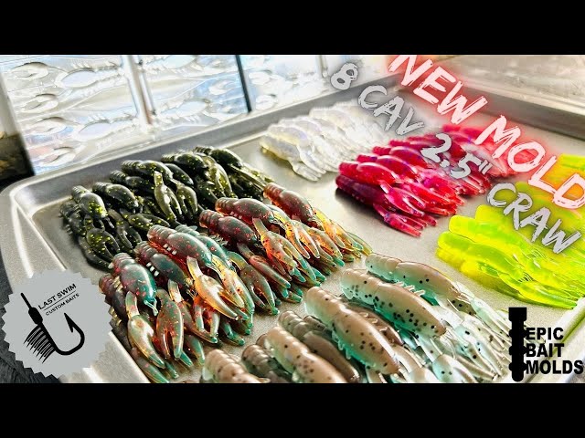 New 8 Cav 2.5 Ned Craw!  Epic Bait Molds 