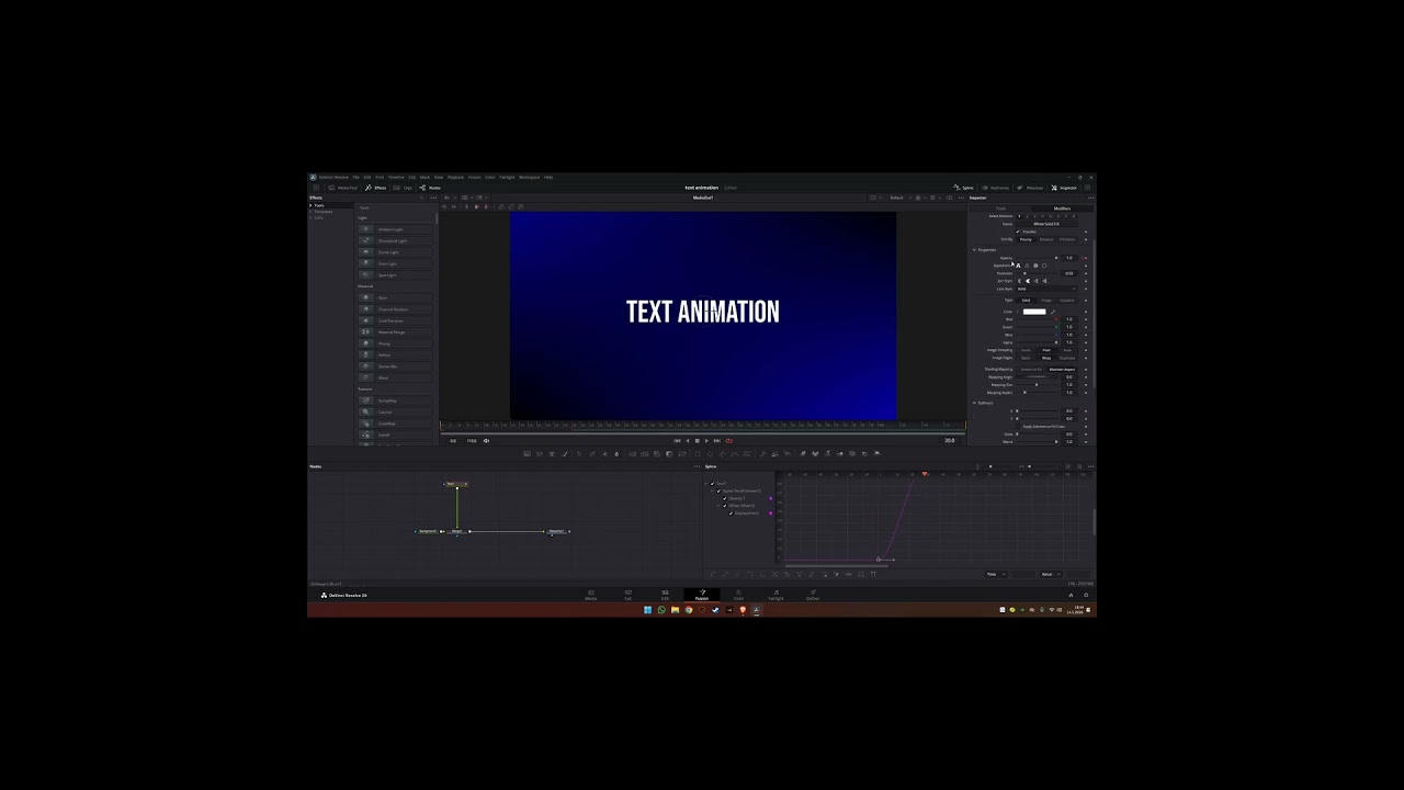 Create 3D smooth text animation in DaVinci Resolve