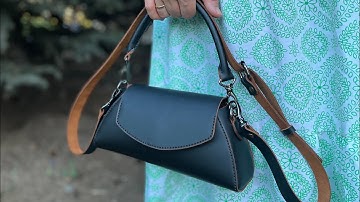 Making  a Leather Shoulder Bag, PDF Pattern, by #vikingsleatherdesign