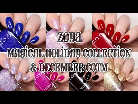 Lace and Lacquers: ZOYA: Holiday 2019 Twinkling Collection PART II [Rosa,  Gabi, Sedona, Jen, Alessia, & Jett]