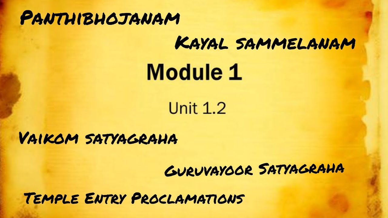 Module 1_Part 3 Historical Events in Kerala Renaissance 