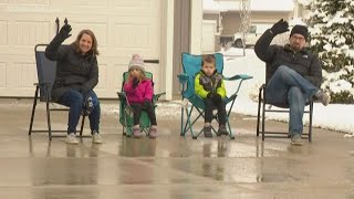 Hudsonville teachers hold a parade to see students
