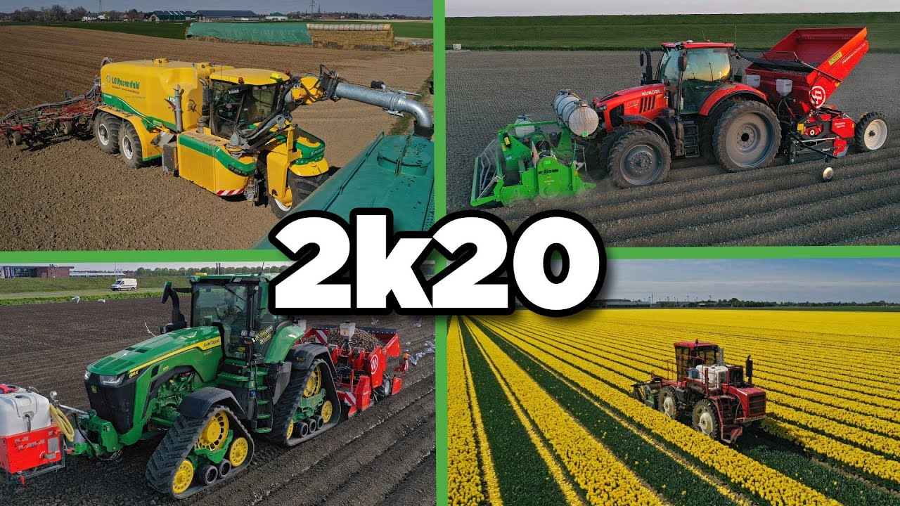 Dutch Spring Farming 2020 Dutch farming drone compilation | Spring | Ploughing, planting ...