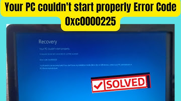 Recovery ! Your PC couldn