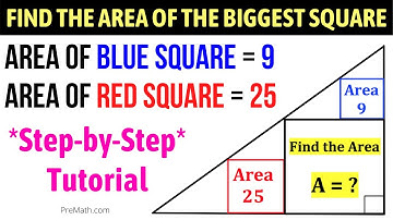Find the Area of the Larger Square Inside of a Right Triangle | Step-by-Step Explanation