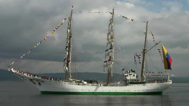 "Gloria" on the 12th July 2011 - Tall Ship 'Gloria' leaves the Clyde.