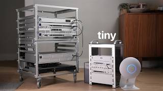 Construí o rack de rede dos meus sonhos para casa, só que menor.