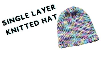 Single layer newborn hat machine knit tutorial with single crochet finish. Addi and Sentro Tutorial