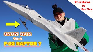 Freewing F-22 Raptor on Snow Skis - Take off and Landings on ICE!