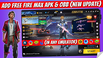 How To Add Free Fire MAX APK and OBB File in Any Emulator (Smartgaga/Bluestacks) | FF MAX New Update