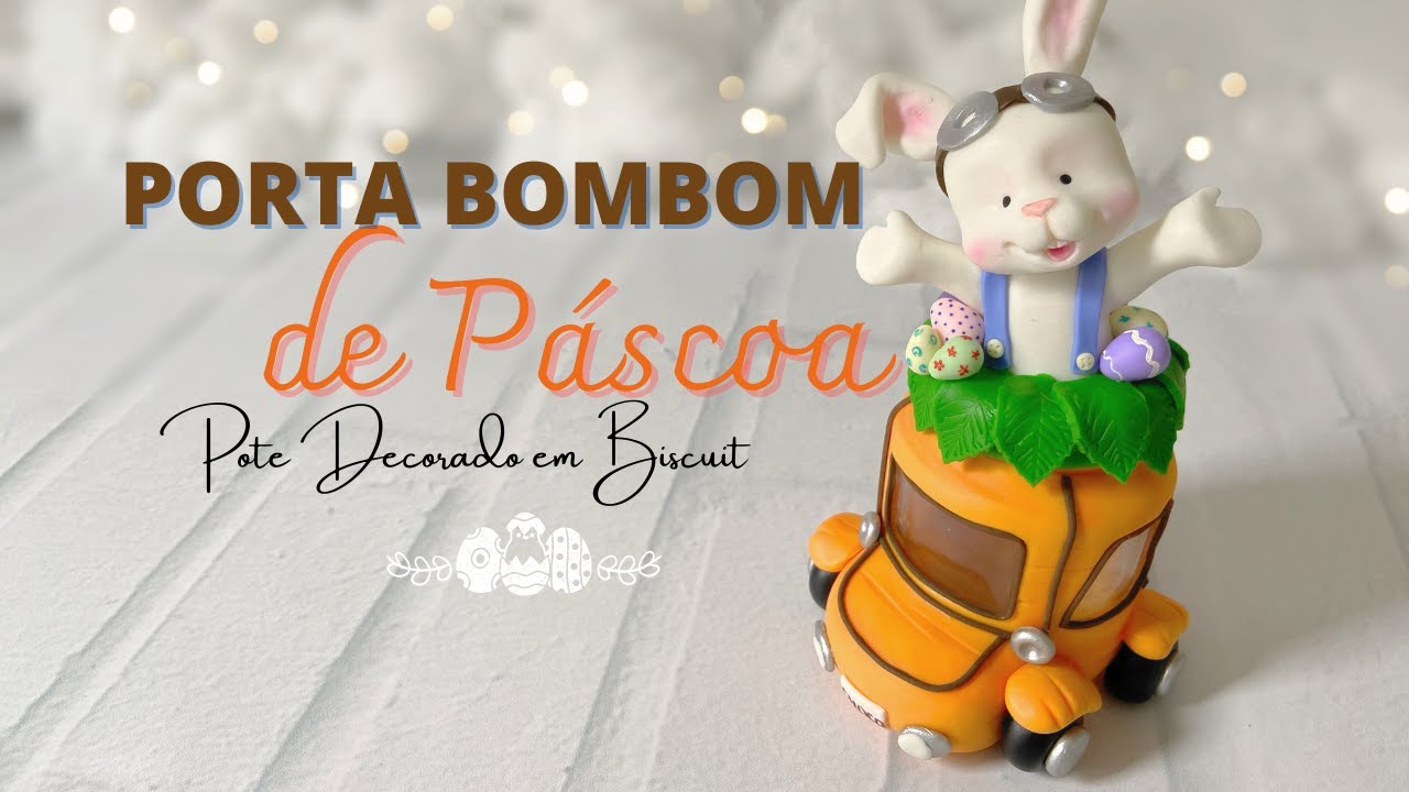 PASSO A PASSO - Pote decorado para a PÁSCOA | Taxi Cenourinha em BISCUIT | Fernanda Salles
