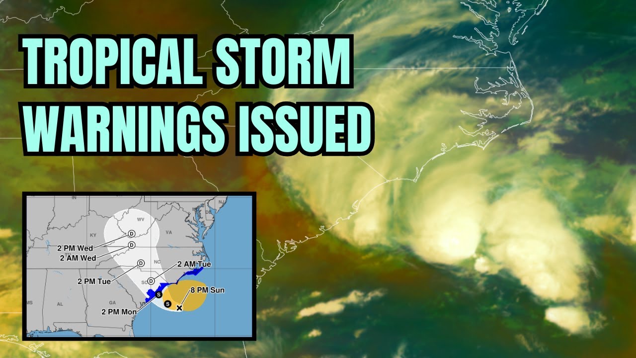 Live Coverage - Tropical Storm Warnings issued for the Carolina Coast ...