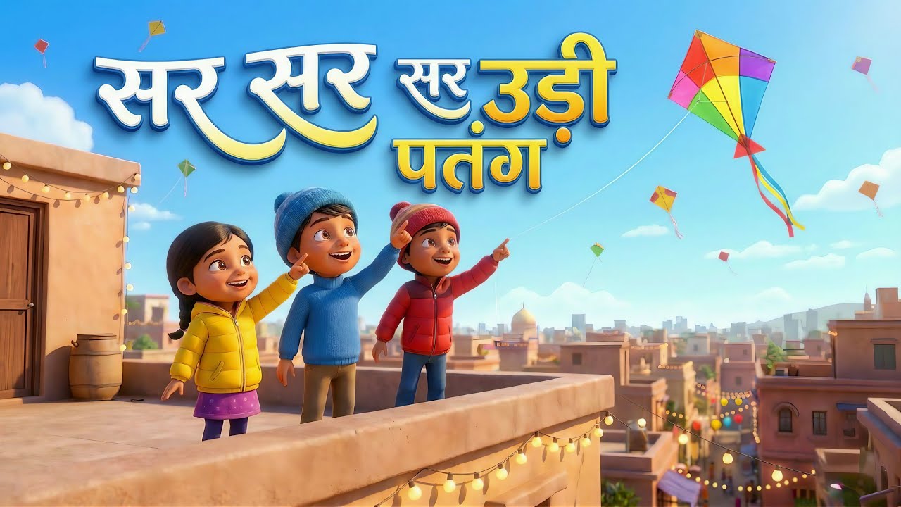 पतंग मेरी चली रे । Kites Kids Song I Happy Makar Sankranti