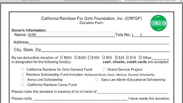 How to donate to the foundation using a mail-in form found on our website