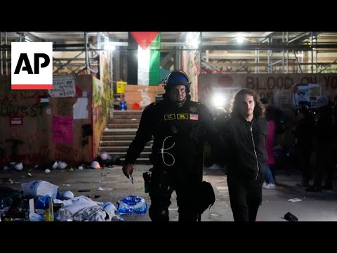 Demonstrators detained at UCLA as police dismantle encampment