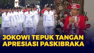 [Full] Jokowi Tepuk Tangan Apresiasi Pengibaran Bendera Merah Putih oleh Paskibraka HUT ke77 RI