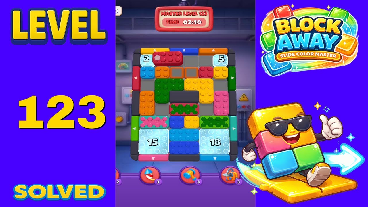 Block Away – Level 123 | Walkthrough Fast & Clean Solution