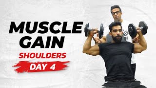 Muscle gain workout plan | Day 04 - Shoulders workout | Yatinder Singh