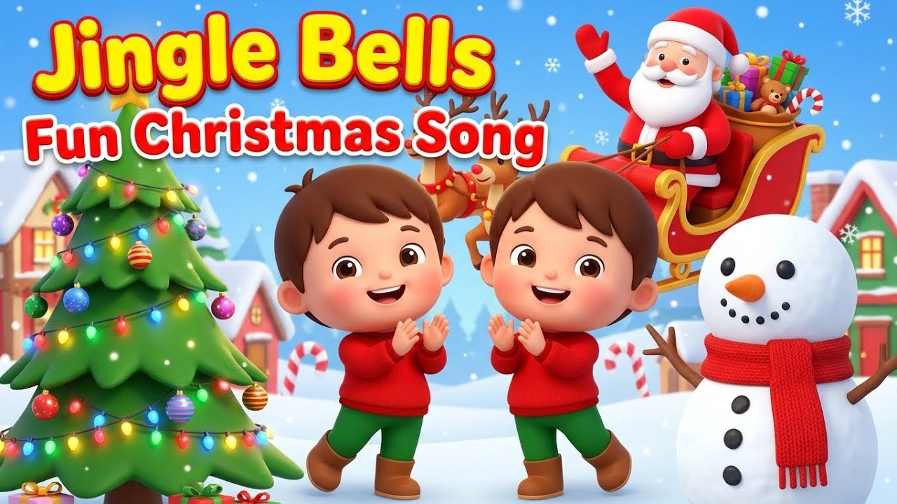 Jingle Bells Fun Christmas Song | Happy Kids Carols | Holiday Sing ...