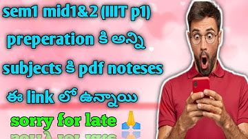 All subjects noteses PDFs for IIIT PUC 1 students || mid1 preperation noteses by @BMK TECH & FACTS