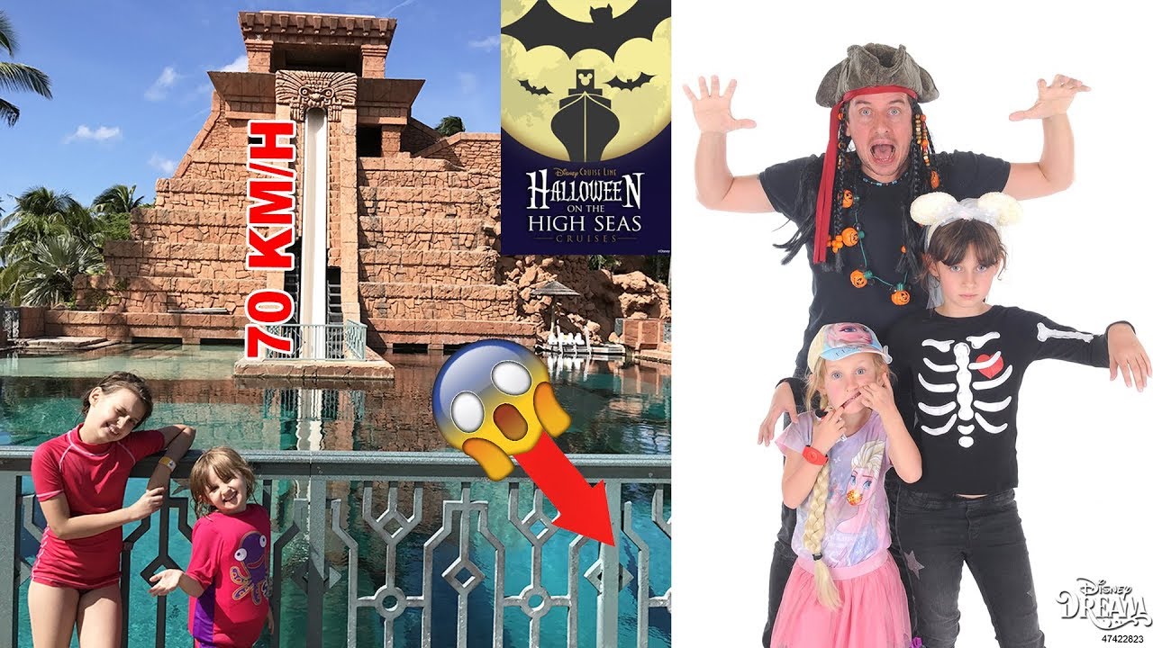 CROISIÈRE DISNEY JOUR 2 • GLISSE AVEC LES REQUINS & HALLOWEEN À BORD !! - Studio Bubble Tea