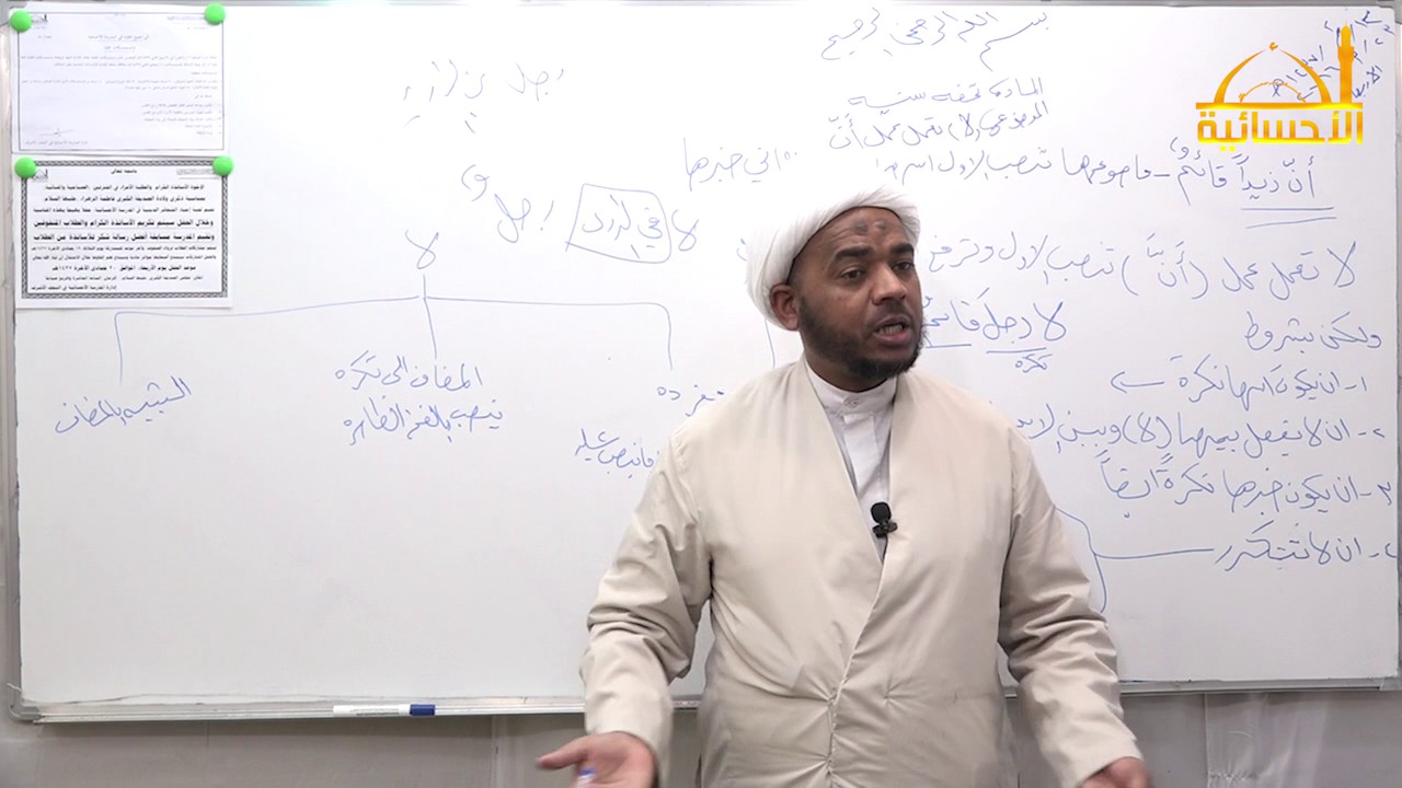 دروس في التحفة السنية / لا تعمل عمل أن/سماحة الشيخ رعد المياحي / الدرس 39 / 1438هـ