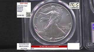 2024 Silver Eagle - Burnished - PCGS 70 Advanced Release 2024 Burnished Silver Eagle