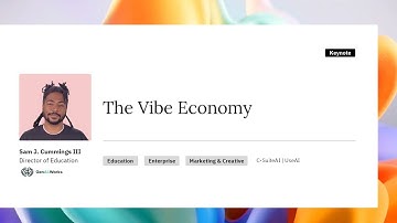The Vibe Economy | Samuel J. Cummings III, Director of Education @GenAIWorks