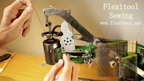 ⑦Threading the Top Thread Manual Leather Sewing Machine KEKEROSS