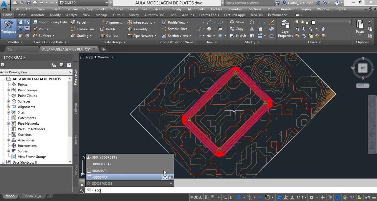MODELAGEM DE PLATÔ COM BERMAS