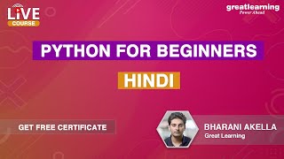 Python for Beginners in Hindi - Live Course