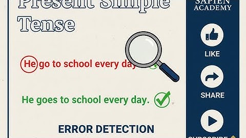 #error detection #McQs of present simple tense with explanation