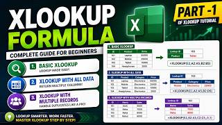 XLOOKUP Function in Excel – Part 1 | Learn Basic XLOOKUP from Scratch #shortsfeed #shortsvideo #yt