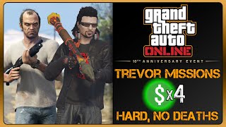 GTA Online - Trevor Missions [10th Anniversary Loadout,💲x4, Hard, No Deaths] | Xbox Series X