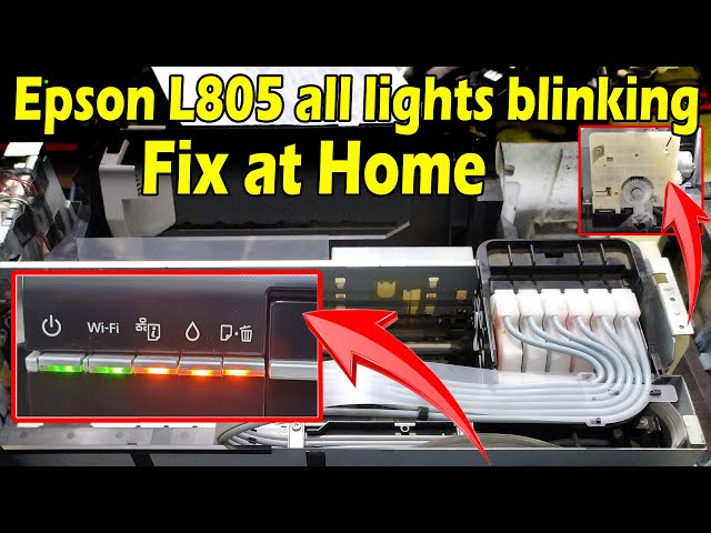 Epson L805 all lights blinking error solution ! Epson L805