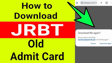 How to download JRBT old Admit Card | Full process explained | LDC Admit card