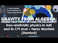 Non-relativistic physics in AdS and its CFT dual ▸ Henry Maxfield (Stanford)