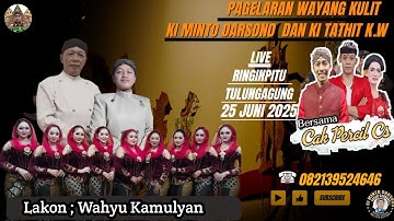 🛑 WAYANG KULIT DALANG KI MINTO DARSONO & KI TATHIT K.W. / LKN: "WAHYU KAMULYAN" // BT. CAK PERCIL CS