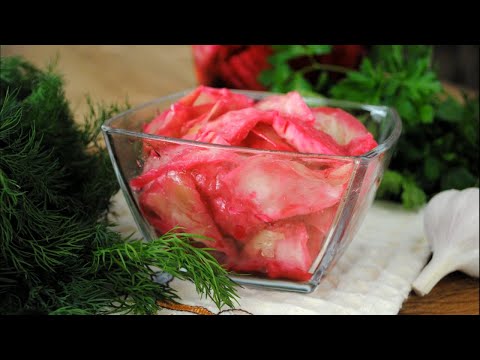 Пелюстка со свеклой! Маринованная капуста Быстрого Приготовления Рецепт 🥬