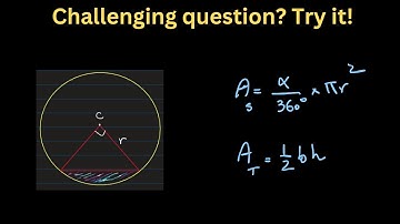 Shaded Area in a Circle | Triangle + Sector Geometry Problem Explained! Pre-Calculus 12