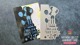 🎉 Birthday Balloon Die-Cut Card Making Tutorial | Easy & Fun DIY Greeting Card 🎈