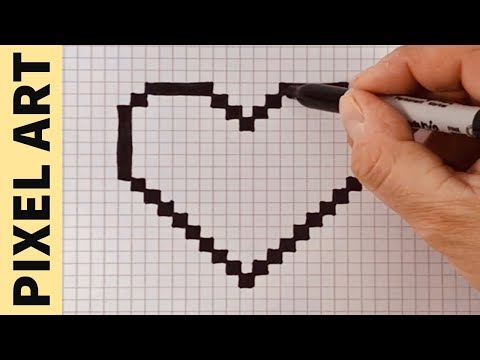 Come disegnare un cuore Pixel Art | How to draw a heart