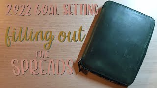 Goal Setting | 2022 | Filling out the spreads
