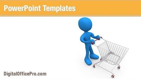 Man with Shopping Cart PowerPoint Template Backgrounds - DigitalOfficePro #02521W