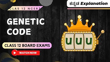Molecular Basis of Inheritance 06 🔥 Genetic Code 06 Class 12 in Kannada