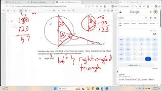 CXC CSEC Mathematics May 2025 Paper 2 questions 9b | Circle Theorem