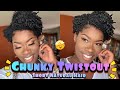 Chunky Twist-out On Short Type 4 Natural Hair | 4A/4B/4C Mix | The Life Of Mel