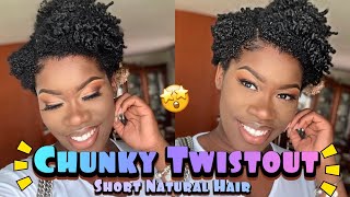 Chunky Twist-out On Short Type 4 Natural Hair | 4A/4B/4C Mix | The Life Of Mel