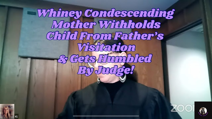Whiney Condescending Mother Withholds Child From Father’s Visitation & Gets Humbled By Judge!
