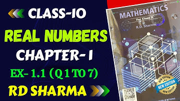 RD Sharma Solutions Class 10 Maths Chapter 1 Real Numbers Exercise 1.1 Q1 to 7 Session 2025-26